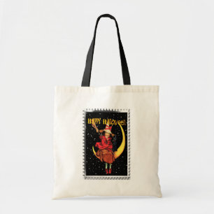 Bolsa Tote Saca de mão de bruxa de Halloween vintage