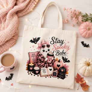 Bolsa Tote Saca de mão de Halloween com Fantasma e Abóbora de