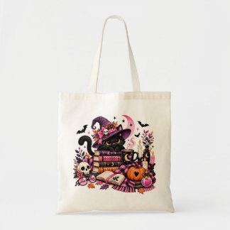 Bolsa Tote Saca de mão de Halloween de gato preto fofo