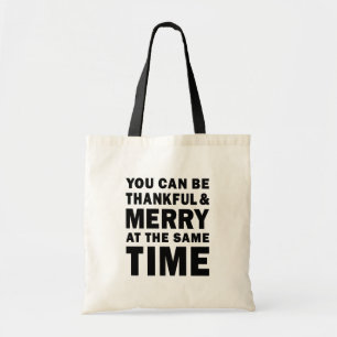 Bolsa Tote Saca de mão de Natal Agradecida e Alegre