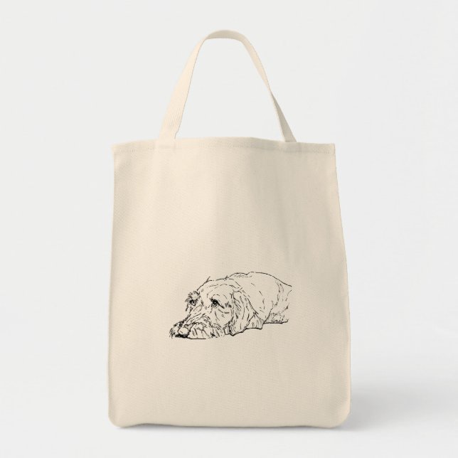 Bolsa Tote Saca de mão do Dachshund de pelo duro (Frente)