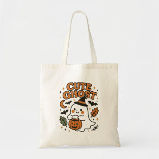 Bolsa Tote Saca de mão fantasma abóbora Halloween outono arte