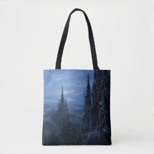 Bolsa Tote Saca de mão Floresta Nebulosa com Torres Góticas