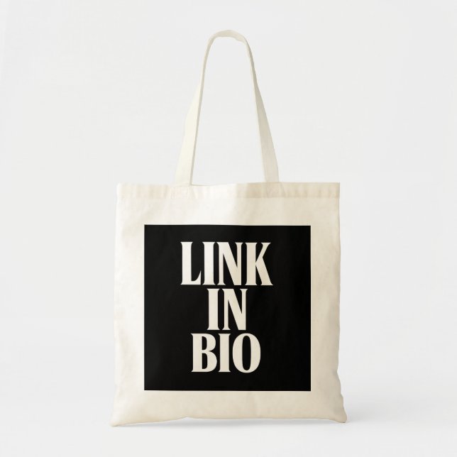 Bolsa Tote Saca de mão Link na Bio (Frente)
