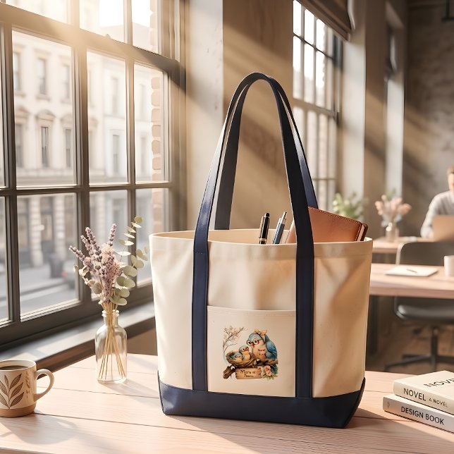 Bolsa Tote Saca de mão Mãe Passarinho Fofo Presente Aconchega (Criador carregado)