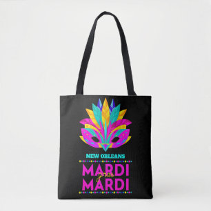 Bolsa Tote Saca de mão máscara de Mardi Gras de Nova Orleans
