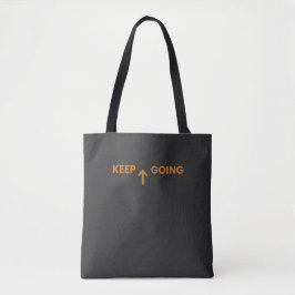Bolsa Tote Saca de mão minimalista inspirador Keep Going