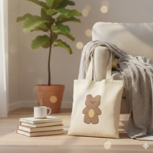 Bolsa Tote Saca de mão minimalista Urso Teddy Adorável