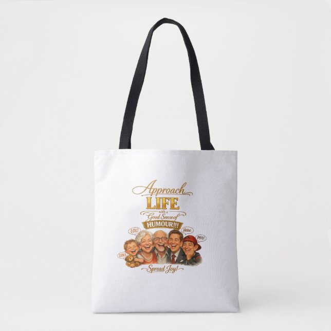 Bolsa Tote Saca de mão que irradia alegria (Frente)