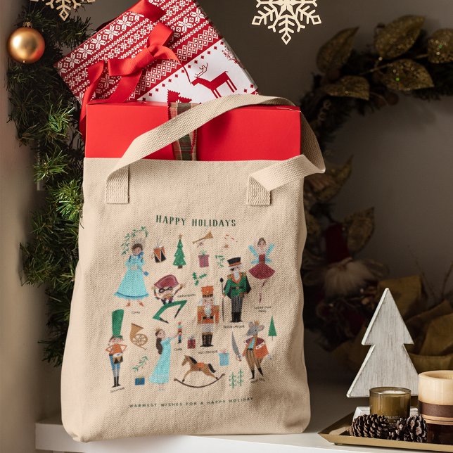 Bolsa Tote Saca de Natal do ballet do Quebra-Nozes (Criador carregado)