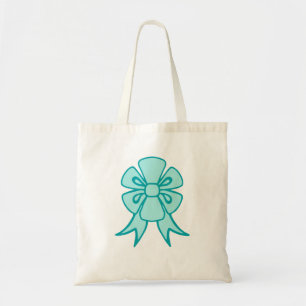 Bolsa Tote Saca de presente de férias retrô Aqua com laço