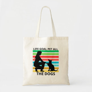 Bolsa Tote Saca de presente para amantes de cães retrô