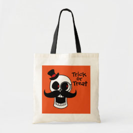 Bolsa Tote Saca de Trick-or-Treat Caveira Elegante