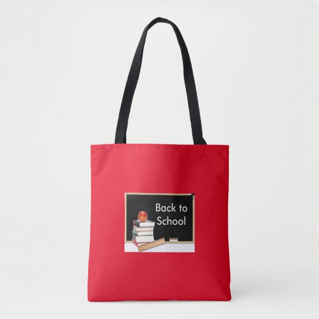 Bolsa Tote Saca de Volta às Aulas Livro Vermelho (Frente)