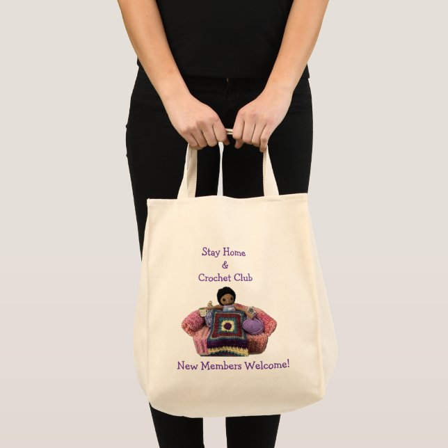 Bolsa Tote Saca do Clube de Crochê (Frente (produto))