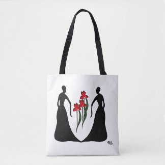 Bolsa Tote Saca Les Femmes Bold Red Irises Personalizada