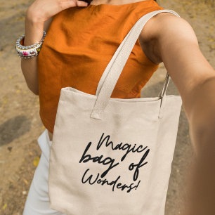 Bolsa Tote Saca Mágica de Maravilhas Presente Moderno e Elega