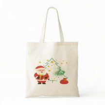 Saca Merry & Bright Cute Papai Noel Natal