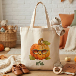 Bolsa Tote Saca Personalizada de Abóbora Fofa de Outono