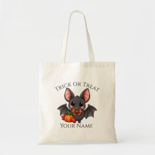 Bolsa Tote Saca Personalizada de Morcego Fofo para Doces ou T