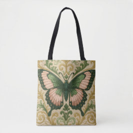 Bolsa Tote Saca Pink & Green Butterfly