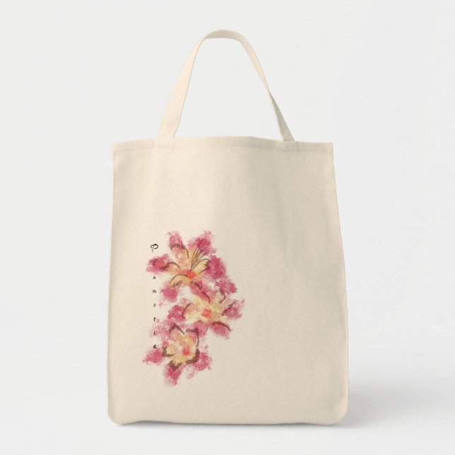Bolsa Tote Saca Plumeria (Floral) (Frente)