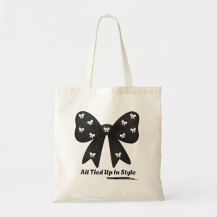 Bolsa Tote Saca Tote 'All Tied Up In Style' – Laço Preto Eleg