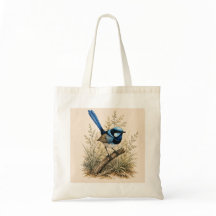 Saca Tote Blue Fairy Wren | Edição Bush