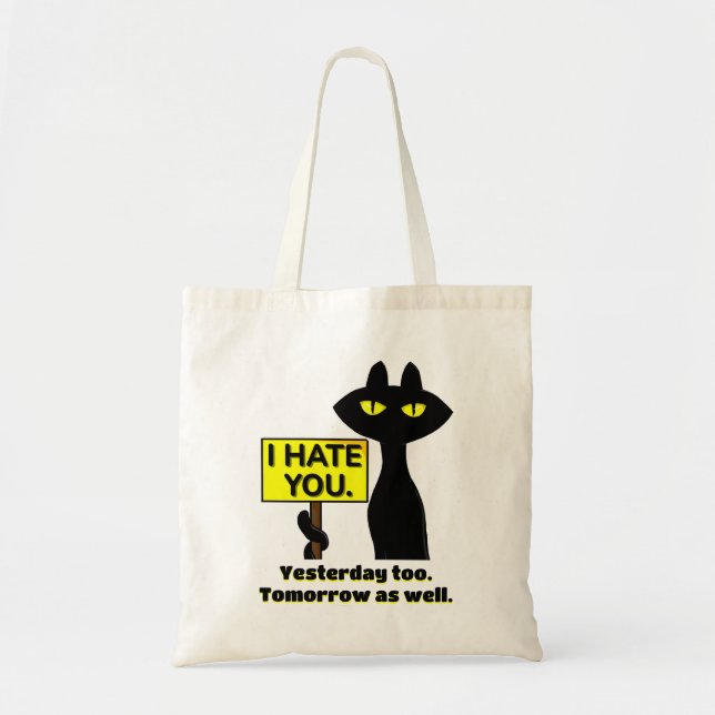 Bolsa Tote Saca Tote Boogie Ruim Engraçado - Eu Odeio Você  (Frente)