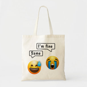 Bolsa Tote Saca Tote Cara de Smiley Fofa