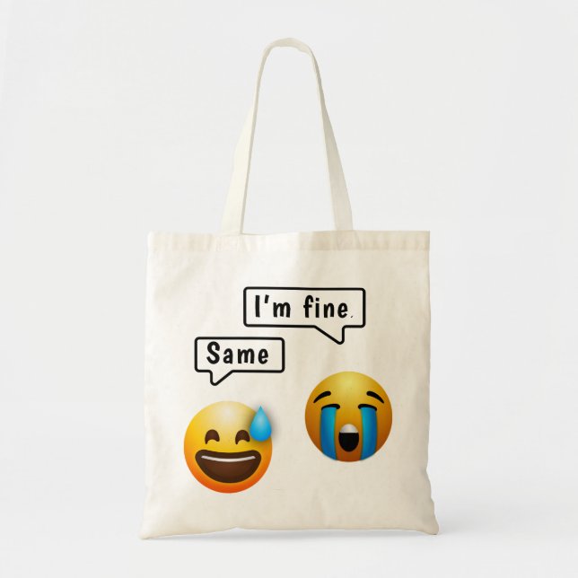 Bolsa Tote Saca Tote Cara de Smiley Fofa (Frente)