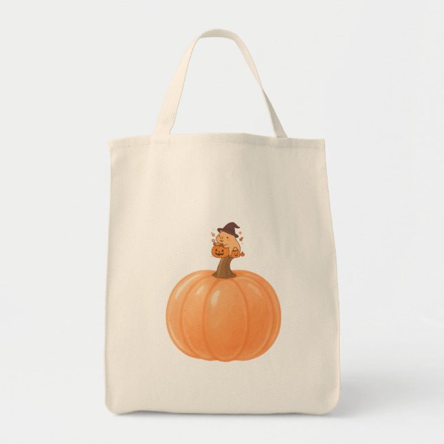 Bolsa Tote Saca Tote de Abóbora de Capivara Levemente Assusta (Frente)