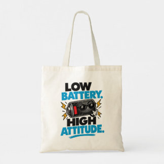 Bolsa Tote Saca Tote Divertida Bateria Baixa Alta Atitude