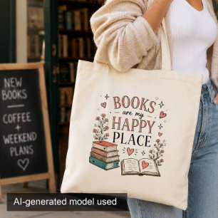 Bolsa Tote Saca Tote Feliz Leitora Amante de Livros