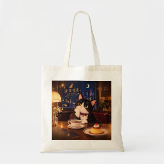 Bolsa Tote Saca Tote Gato Kissaten Midnight | Gato Japonês Re