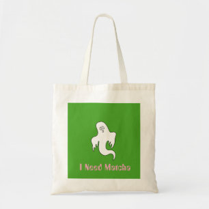 Bolsa Tote Saca Tote Kawaii Fantasma Bonito Preciso de Matcha