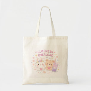 Bolsa Tote Saca Tote Kawaii Fofa com Coelho & Urso