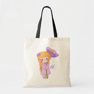 Bolsa Tote Saca Tote Menina Chibi Fofa com Guarda-chuva 