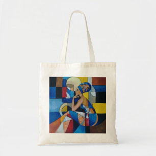 Bolsa Tote Saca Tote Mulher Africana Cubista Arte Geométric