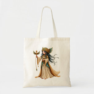 Bolsa Tote Sacerdotisa Celestial da Pirâmide Dourada.