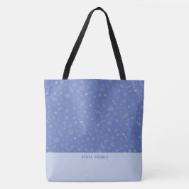 Bolsa Tote Saciola Espacial Azul Lavanda Nome Personalizado