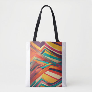 Bolsa Tote Saco "Abstrato Geométrico Vibrante"