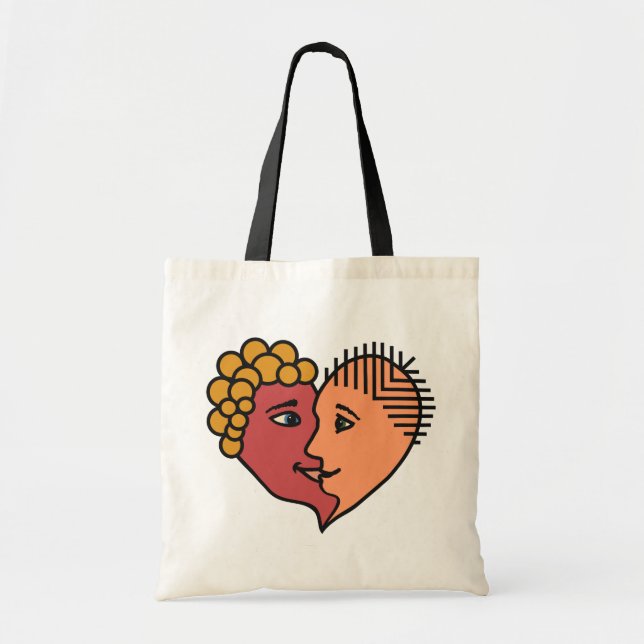 Bolsa Tote Saco abstrato Lovers - escolha estilo e cor (Frente)