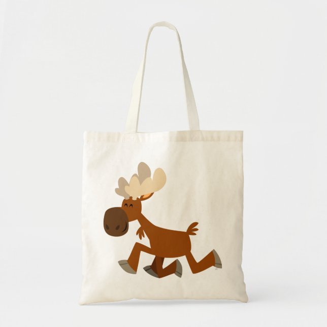 Bolsa Tote Saco alegre dos alces dos desenhos animados (Frente)