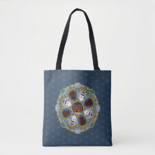 Bolsa Tote Saco All-Over-Impressão do Winter Nouveau