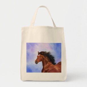 Bolsa Tote Saco andaluz do cavalo de Brown