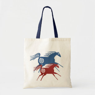 Bolsa Tote Saco antigo de dois cavalos