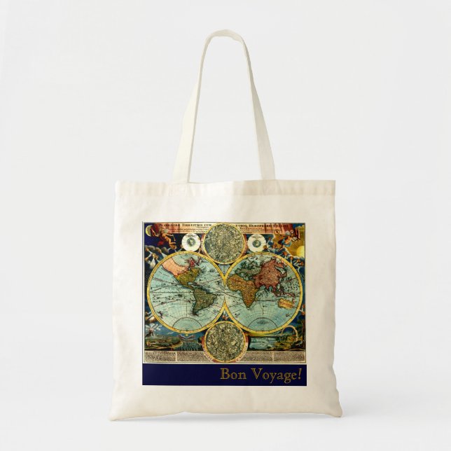 Bolsa Tote Saco antigo do presente de AddUrText das férias da (Frente)