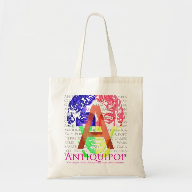 Bolsa Tote Saco Antiquipop - logotipo estação 1 (estátua) (Frente)