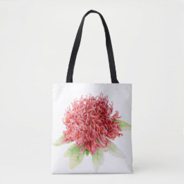 Bolsa Tote Saco australiano nativo da planta da flor vermelha